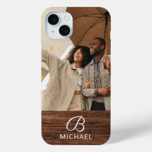 Monogramm-Foto-Holzkorn-Holz-Personalisierter Name Case-Mate iPhone Hülle