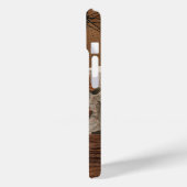 Monogramm Foto Holzkörner Holzkörner Personalisier Case-Mate iPhone Hülle (Rückseite / Links)