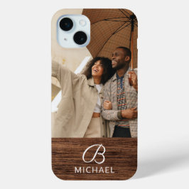 Monogramm Foto Holzkörner Holzkörner Personalisier Case-Mate iPhone Hülle