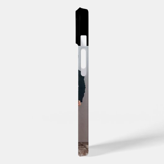 Monogramm-Foto Moderner Personalisierter Name Case-Mate iPhone Hülle (Rückseite / Links)