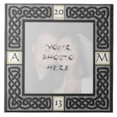 Monogramm-Foto-Rahmen-Tile Fliese (Vorderseite)