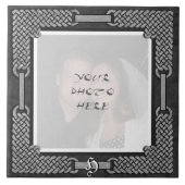Monogramm-Foto-Rahmen-Tile Fliese (Vorderseite)