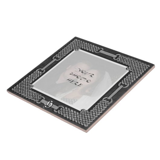 Monogramm-Foto-Rahmen-Tile Fliese (Seite)