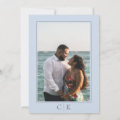 Monogramm-Foto Save The Date (Rückseite)