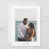 Monogramm-Foto Save The Date (Rückseite)