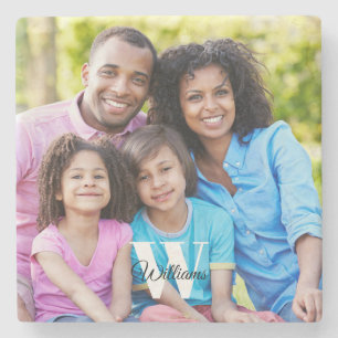 Monogramm-Foto Steinuntersetzer