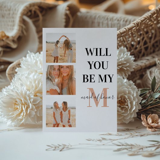 Monogramm Foto wirst du meine Trauzeugin sein?