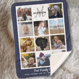 Monogramm-FotoCollage 11 Instagram-Fotos Sherpadecke