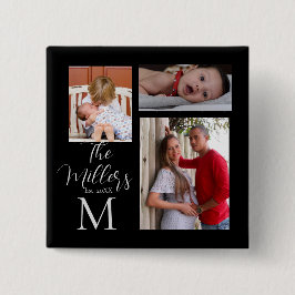 Monogramm-FotoCollage Button