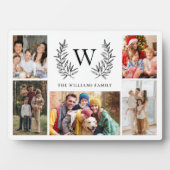 Monogramm-FotoCollage Fotoplatte (Vorderseite)