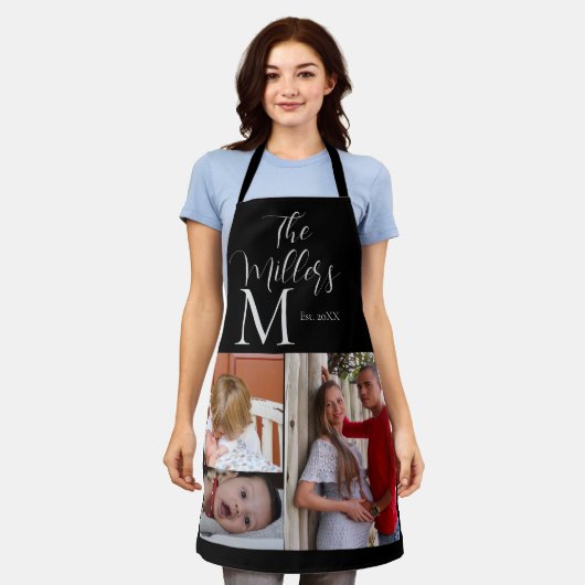 Monogramm-FotoCollage Schürze (Getragen)