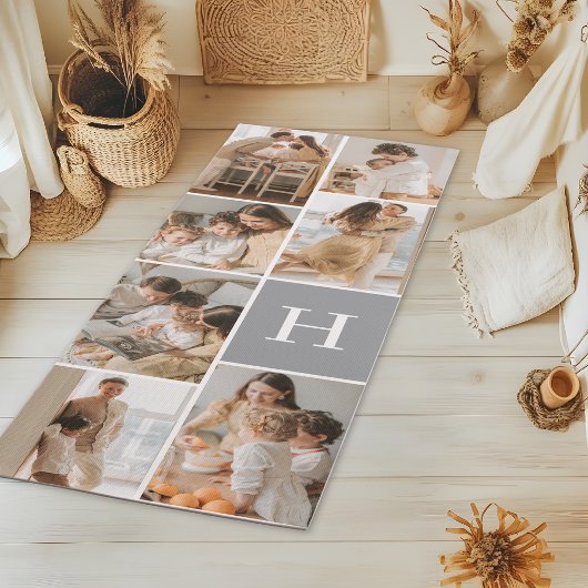 Monogramm-Fotocollage-Übung Yogamatte