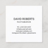 Monogramm Fotografie Creative Camera Quadratische Visitenkarte (Rückseite)