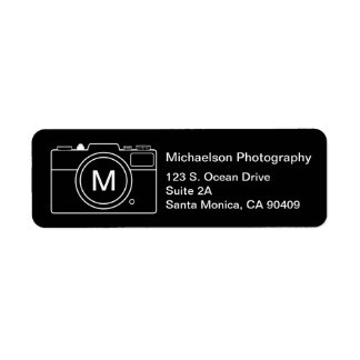 Monogramm-Fotografie-Rücksendeadressen-Aufkleber
