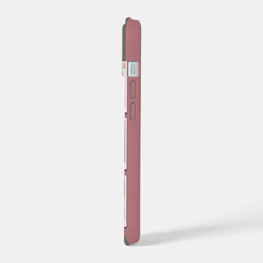 Monogramm Fotolack Rosa iPhone 15 Hülle (Linke Seite)