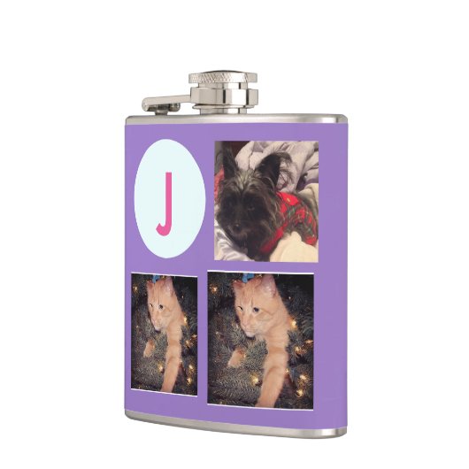 Monogramm/Fotos Flachmann (Links)