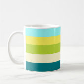 Monogramm frischen und fröhlichen Streifen Kaffeetasse (Links)