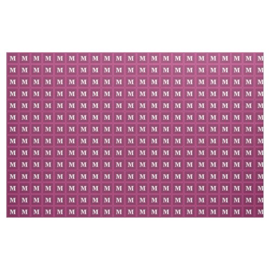 Monogramm Fuchsie Stoff (Yard (91,4 cm))