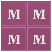 Monogramm Fuchsie Stoff (Nahaufnahme)