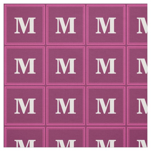 Monogramm Fuchsie Stoff (Muster)