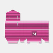 Monogramm Fuchsienstreifen Geschenkschachtel (Ungefaltet)