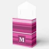 Monogramm Fuchsienstreifen Geschenkschachtel (Geöffnet)