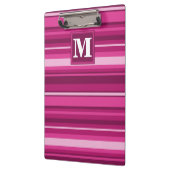 Monogramm Fuchsienstreifen Klemmbrett (Links)