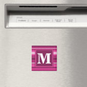 Monogramm Fuchsienstreifen Magnet (In Situ (Geschirrspüler))