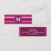 Monogramm Fuchsienstreifen Mini Visitenkarte (Vorne/Hinten)