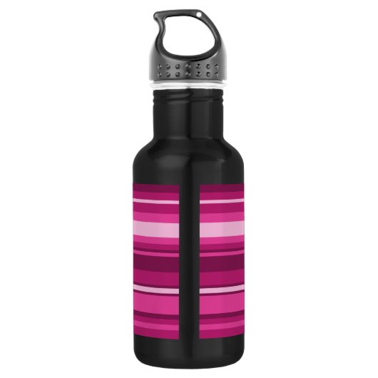 Monogramm Fuchsienstreifen Trinkflasche (Rückseite)