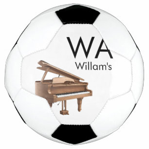 Monogramm füge Anfangsbuchstaben Name Text Klavier Fußball