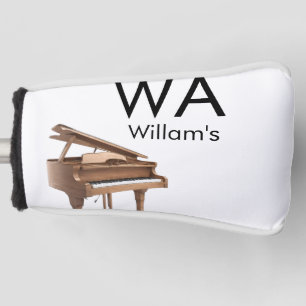 Monogramm füge Anfangsbuchstaben Name Text Klavier Golf Headcover