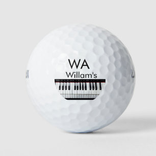 Monogramm füge Anfangsbuchstaben Name Text Klavier Golfball