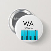 Monogramm füge Anfangsbuchstaben Namen Text Klavie Button (Vorne & Hinten)