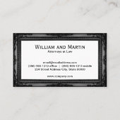 Monogramm | Führungskraft | Antiquitätenrahmen Visitenkarte (Rückseite)