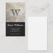 Monogramm | FÜHRUNGSKRAFT | Leder Visitenkarte (Vorne/Hinten)