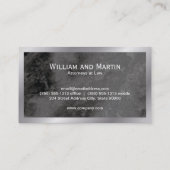 Monogramm | Führungskraft mit Marmortextur Visitenkarte (Rückseite)