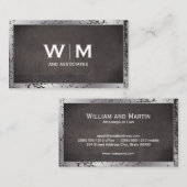 Monogramm | FÜHRUNGSKRAFT | Not leidendes Geschäft Visitenkarte (Vorne/Hinten)