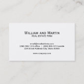 Monogramm | Führungskraft | Realtor Firm Visitenkarte (Rückseite)