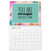 Monogramm für abstrakte Farbschräge Inspirationsqu Kalender (Feb 2027)