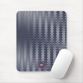 Monogramm für abstrakte geometrische Schwarzweißst Mousepad