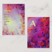 MONOGRAMM FÜR abstrakte GOLD-MAGIC-WIRBEL Visitenkarte (Vorne/Hinten)