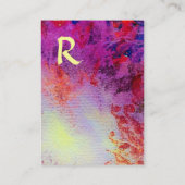 MONOGRAMM FÜR abstrakte GOLD-MAGIC-WIRBEL Visitenkarte (Rückseite)