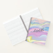 Monogramm für abstrakte Marmorschrift Notizblock (Innenseite)