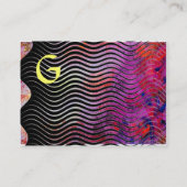 MONOGRAMM FÜR abstrakte WELLEN Visitenkarte (Rückseite)