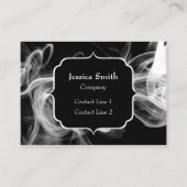 Monogramm für Abstraktes Schwarz-Weiß-Rauch Visitenkarte (Vorderseite)