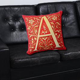 Monogramm für antike Ziergegenstände - Hauptstadt Kissen