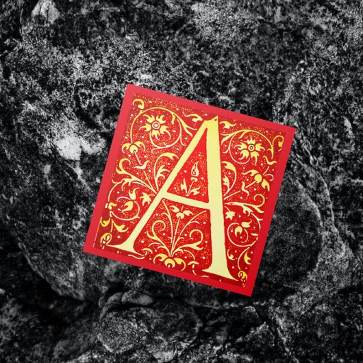 Monogramm für antike Ziergegenstände - Hauptstadt Quadratische Visitenkarte