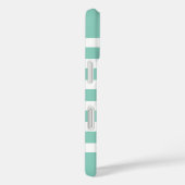 Monogramm für Aqua- und Korallenpflaster Case-Mate iPhone Hülle (Rückseite / Rechts)