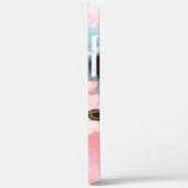 MONOGRAMM FÜR aquamarine PINKROSEN UND ANEMONEN-BL Case-Mate iPhone Hülle (Rückseite / Links)